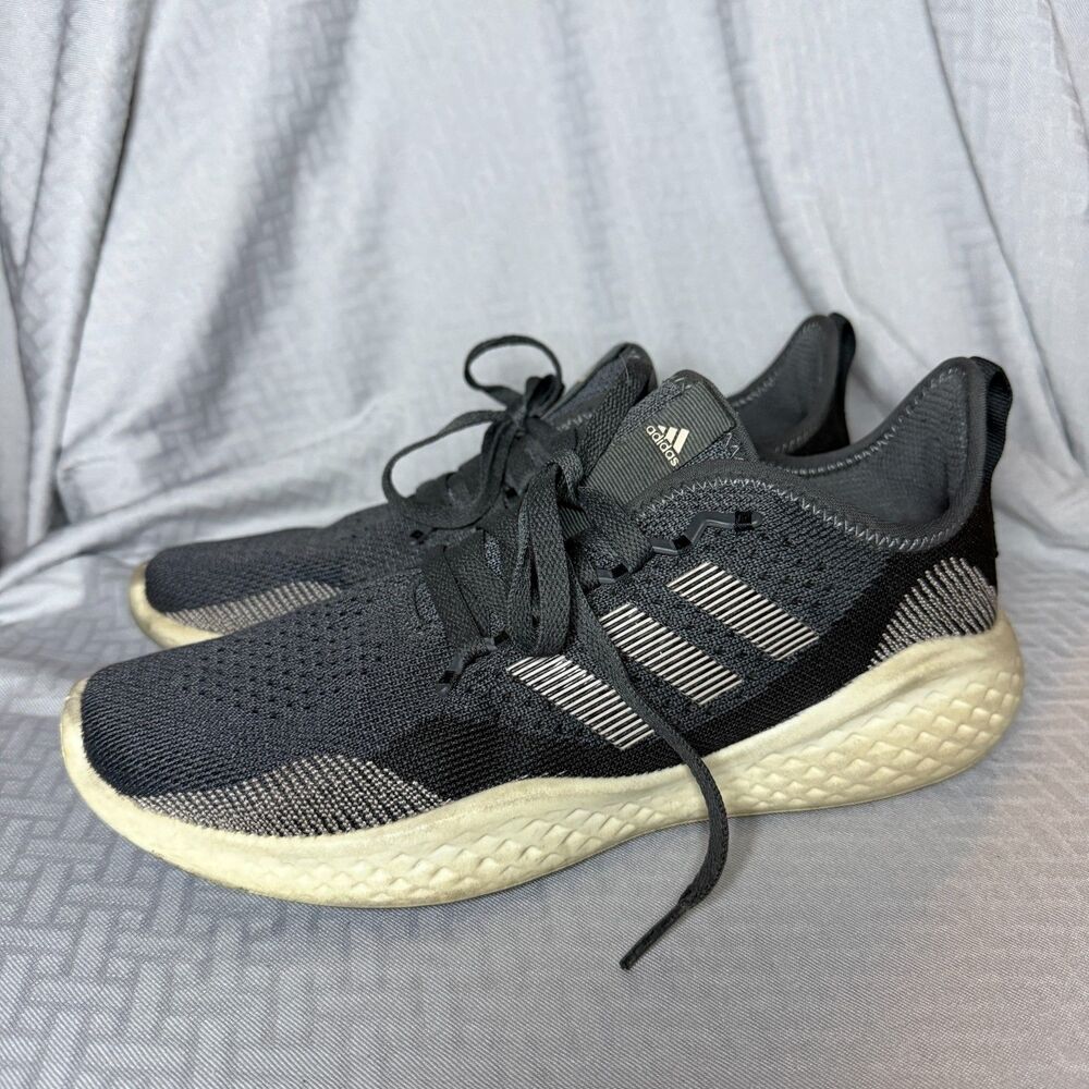 Adidas Fluidflow 2.0 Running Lace-Up Shoes Dark Grey Women's Sneaker Size 9